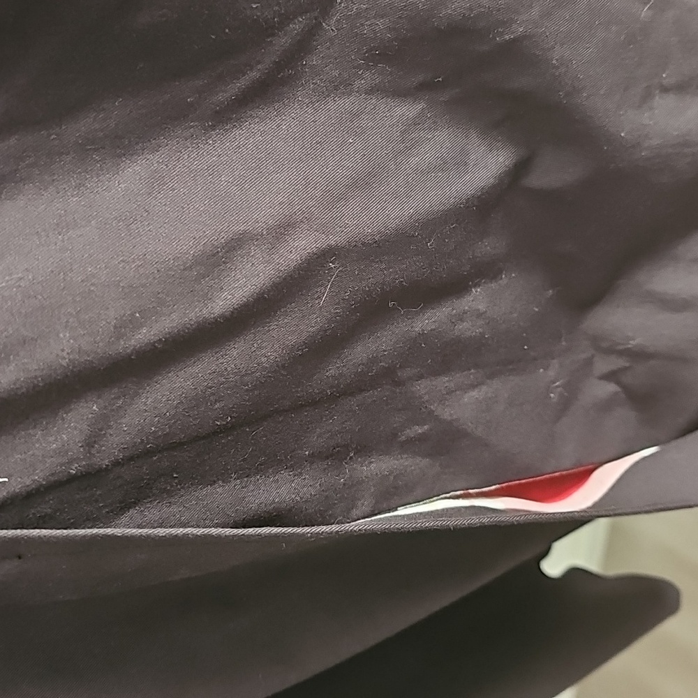 Bandolino Black Trench Coat with Red Trim - Picture 12 of 12